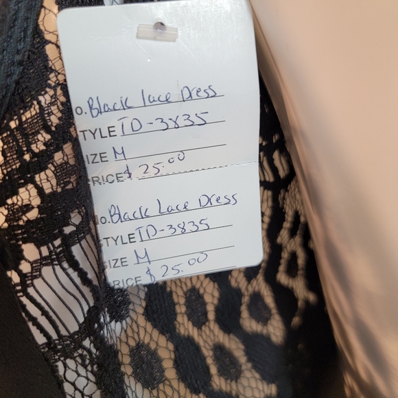 😍 NWOT Mini Black Lace Dress 👗 - Picture 10 of 14
